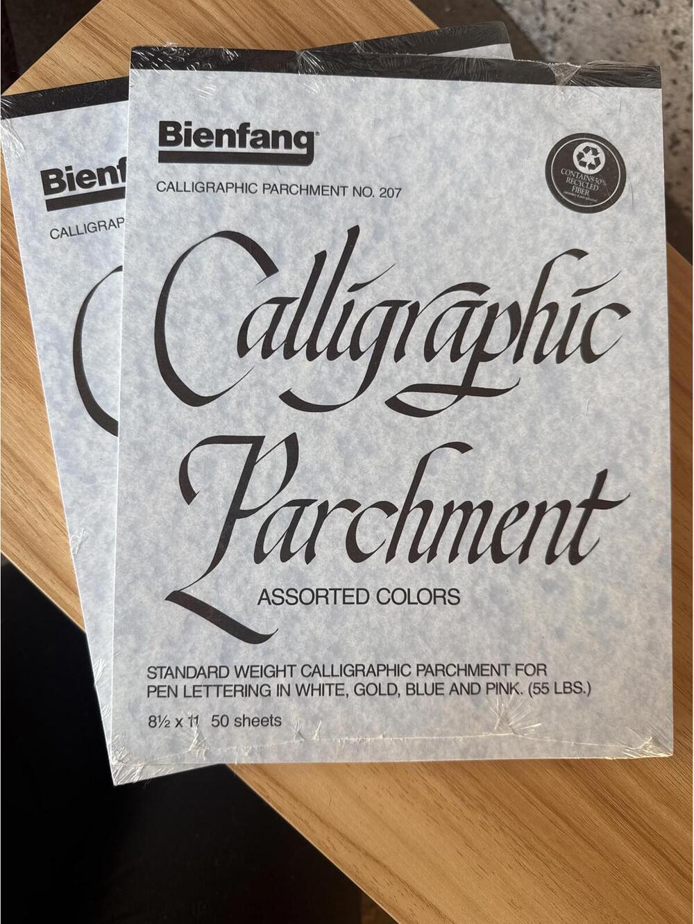 Bienfang Calligraphic Parchment No. 207 Assorted Colors (Lot of 2 Pads)